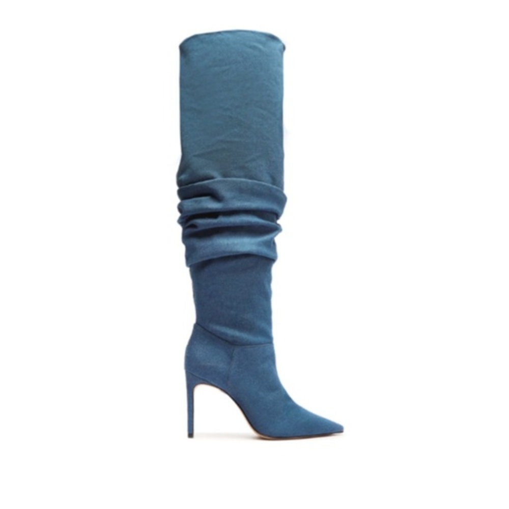 Schutz Ashlee Over the Knee Boots in Denim Blue